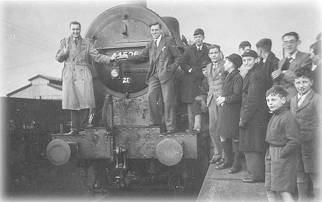 Ex-LMS 4F 0-6-0 No 44525 is seen standing at Stratford on Avon station's down platform on the final passenger train service