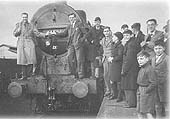 Ex-LMS 4F 0-6-0 No 44525 is seen at Stratford on Avon station's down platform on the final passenger train service
