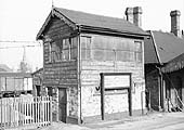 Another view of the original East & West Junction Railway signal box after the closure of the passenger station