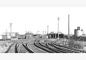 A general view of Stratford Old Town station, looking east towards Fenny Compton, with the lines in the foreground leading to Broom Junction