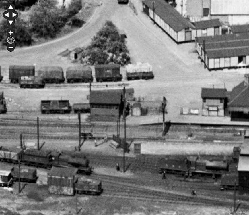 Close up showing an ex-MR 3F 0-6-0 locomotive and an LMS 4F 0-6-0 locomotive outside the shed on 23rd June 1952