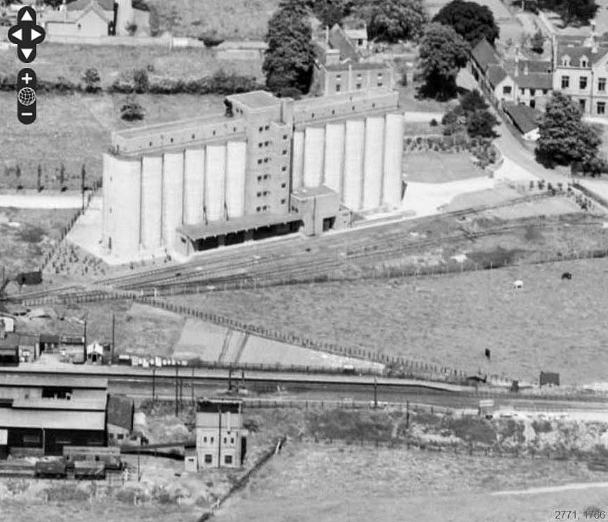 Another view showing the sidings adjacent to the WD Store and west end of the station on 23rd June 1952