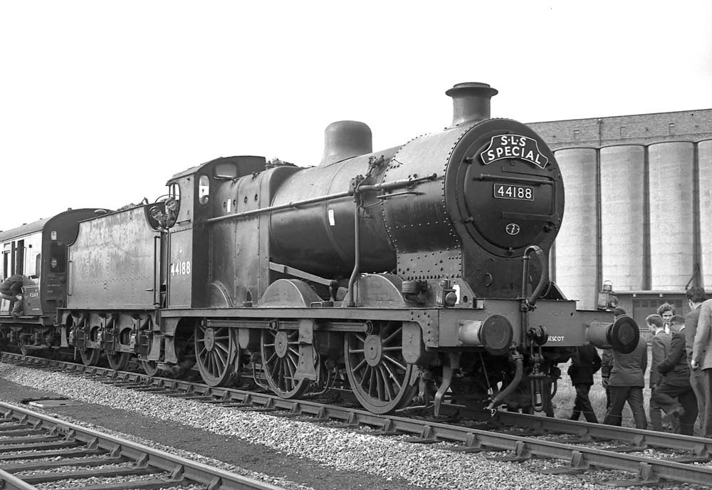 Ex-LMS 4F 0-6-0 No 44188 pauses at Stratford-upon-Avon (Old Town) station on 24th April 1965