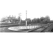 In the distance the original E&WJR station and in the foreground the new turntable of the locomotive shed