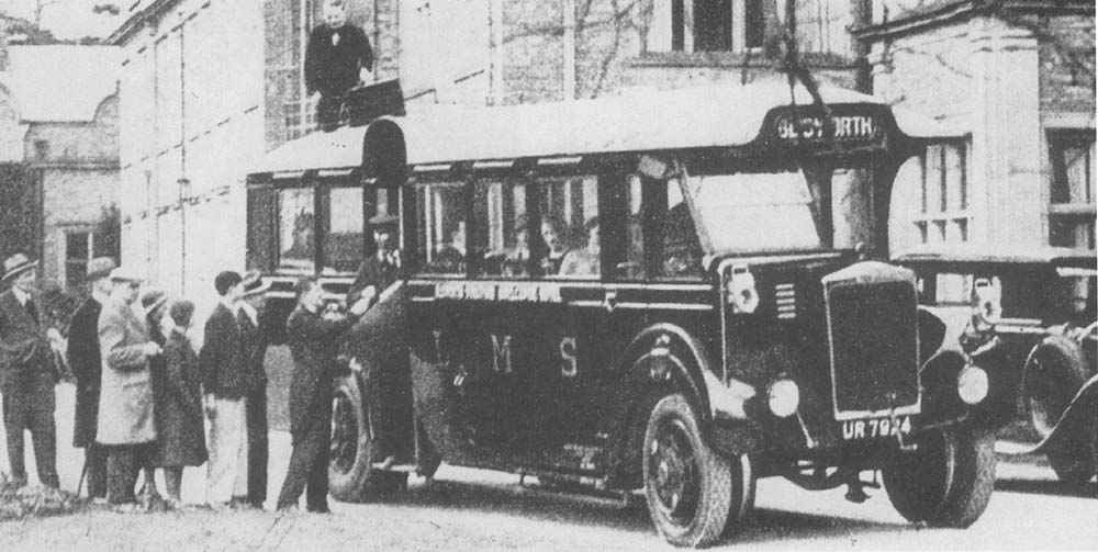 Welcombe Hotel guests and their luggage are about to board the Ro-Railer for Blisworth via Stratford