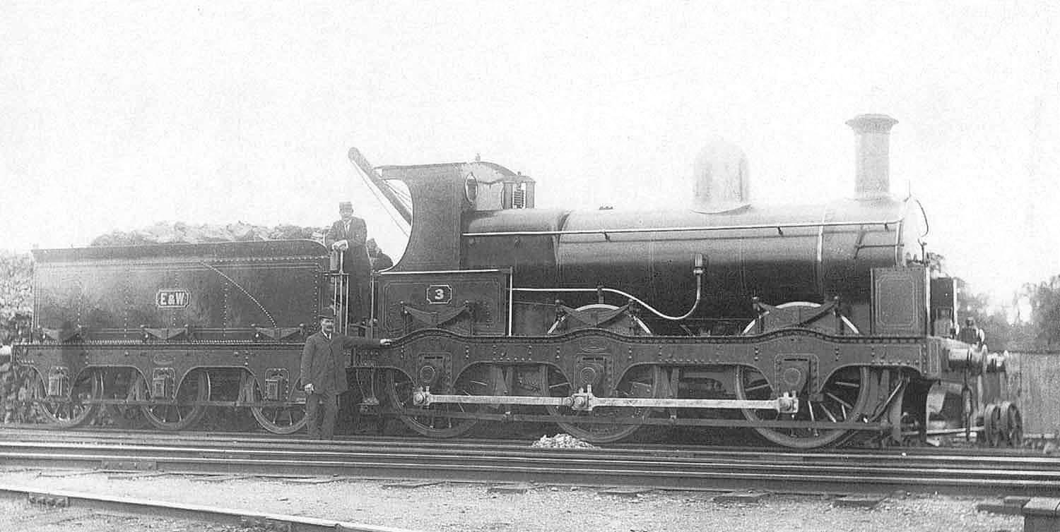 A late Edwardian view of rebuilt E&WJR 0-6-0 No 3 posed alongside Stratford upon Avon shed's coal stack