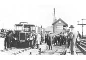 The Ro-Railer reverses off the railway on to road using the special ramp which lay adjacent to the cattle dock