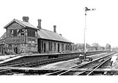View of Stratford on Avon station lying derelict as seen some ten years after closure to passenger traffic