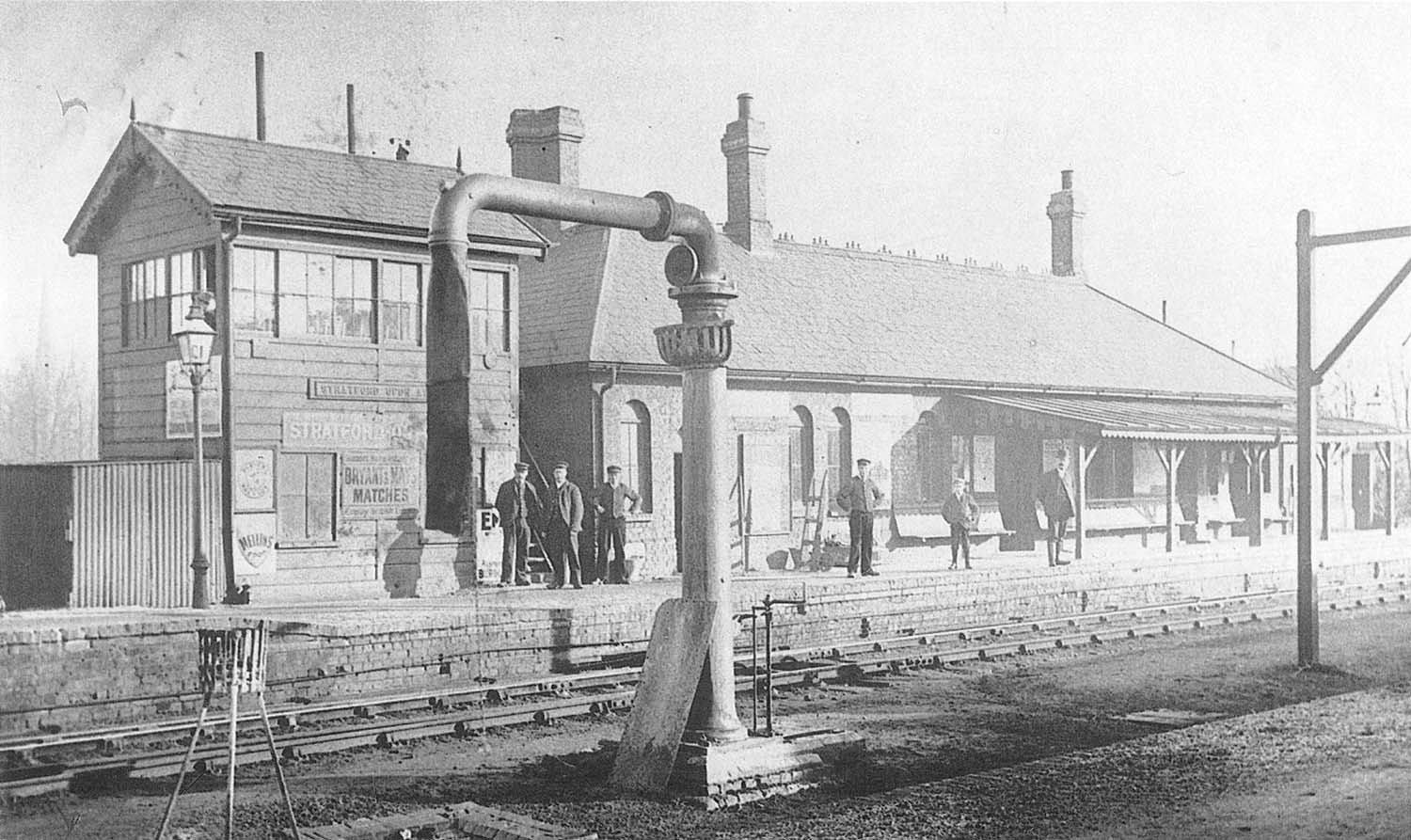 View of the original E&WJR station showing the building prior to the extension and with the shorter platform canopy