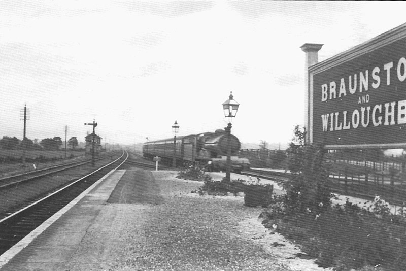 Looking south towards Woodford from the London end of Braunston & Willoughby's island platform circa 1920s