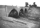 View of the north side of the three arch bridge carrying Ashlawn Road over the Great Central line
