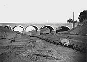 View of the brick built five arch bridge carrying Newton Lane over the Great Central's London Extension