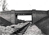View of Bridge No 479, a girder underbridge, spanning a cutting near Flecknoe circa 1898