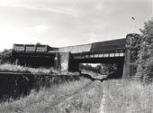 View of Bridge No 455 and the site of the long demolished Great Central station seen in June 1977