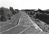 View from Hillmorton Road bridge looking south along the former Great Central station's platform