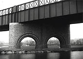 View of the newly completed four span girder viaduct carrying the GC's Main Line over the Oxford Canal