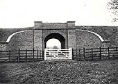 View of the completed brick arch underbridge Upper Shuckborough north of Staverton Road 