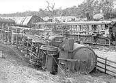 Ex-LNER Class V2 2-6-2 No 60828 is seen derailed after an accident near Barby Sidings on 7th August 1955