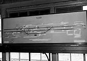  Rugby Station Signal Box's signalling diagram showing the few signals and points now under its control