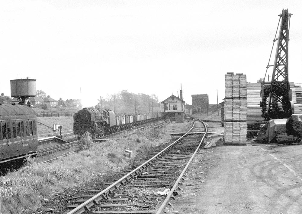 Looking in the direction of London along the siding used by open wagons needing access to the fixed crane