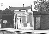 Close up showing the Gentlemen's urinals located at the London end of Rugby's Great Central station