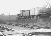 An unidentified GCR 0-6-0 locomotive is seen shunting in Rugby Great Central yard circa 1911