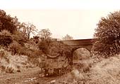 A 'then and now' photograph. Ex-LMS 5MT 4-6-0 No 45289 passes Bridge 454 as it approaches Rugby Central on 13th August 1966