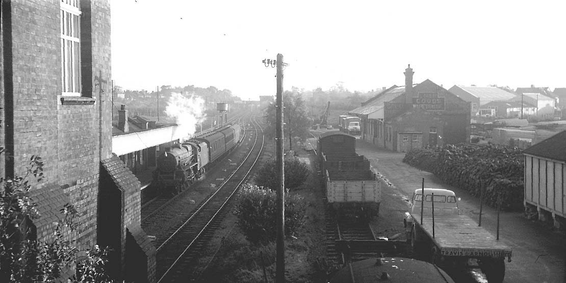Ex-LMS 5MT 4-6-0 No 44830 arrives at Rugby Central with the evening Woodford Halse to Rugby Central service
