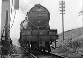 Ex-LNER 2-6-2 V2 No 60831 is seen standing in the up loop at Rugby Central on a cold winters day