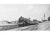 Ex-LNER B1 4-6-0 No 61315 eases out of Rugby Central on the 9:30am Sheffield to Swindon on a Class A express service on Sunday 17th June 1962