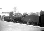 Ex-LNER B1 4-6-0 No 61137 stands at Rugby Central with the breakdown train on Sunday 5th March 1961