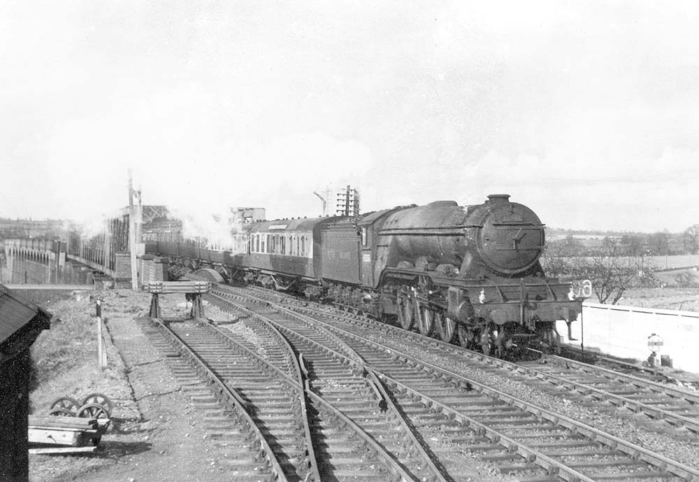 Ex-LNER 4-6-2 A3 class No 60061 'Pretty Polly' with the up York-Swansea express on 15th April 1950