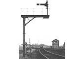 Looking south with Staverton Road Signal Cabin standing on the embankment with the parapets of the A425 bridge in view