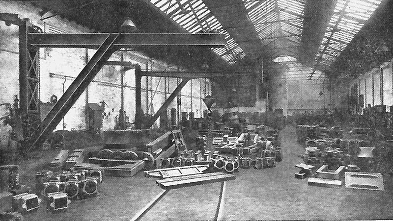 The first of eight photographs showing inside the factory of the Birmingham Railway and Carriage Co Ltd