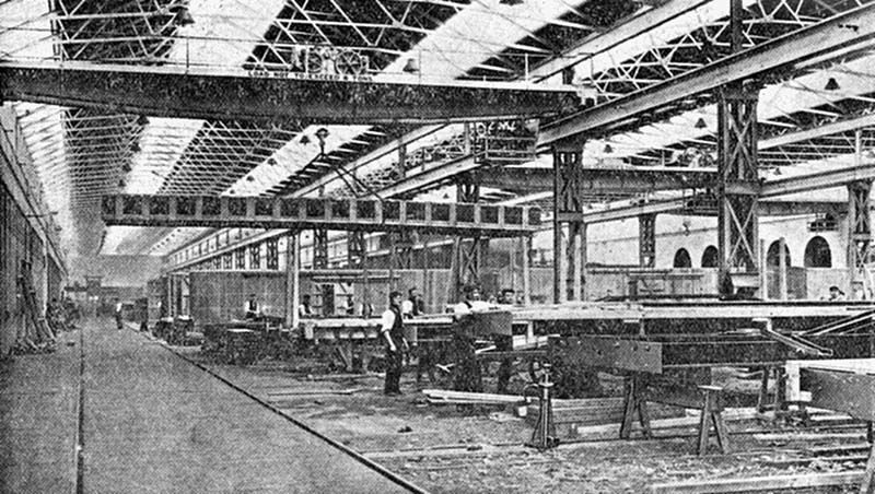 The sixth of eight photographs showing inside the factory of the Birmingham Railway and Carriage Co Ltd