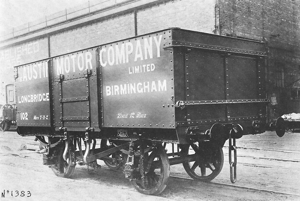 A Charles Roberts & Co photograph of Austin Motors 12 ton Steel Open Wagon No 102