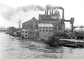 This photograph taken when the River Avon was in flood during 1947, shows the Power Station in its final form