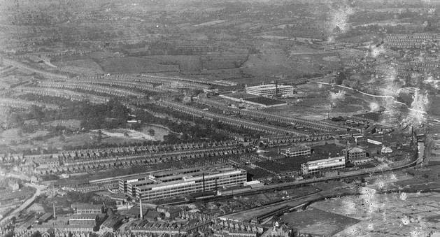 Birmingham Small Arms BSA and Singer Motors Aerial view of the