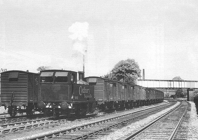 Cadbury Bournville 0-4-0T No 6 is seen shunting at Cadbury's exchange sidings on 5th June 1962