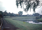 View of the approach to the bridge carrying Cadbury's railway over the Birmingham West Suburban Railway