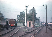 View of Cadbury siding's weighbridge and office located at the exchange sidings with the main line on the right