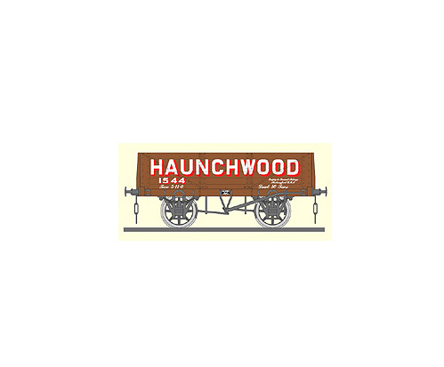 View of a coloured diagram showing the livery of Haunchwood Colliery's 5-plank wagon