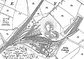 View of the map showing the layout of Arley Colliery, its buildings and its many sidings circa 1924