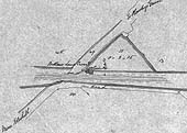 An early map showing the boundary of the Coventry to Nuneaton Railway and Bedlam Lane Crossing and Gate House