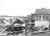 The ex-LNWR timber built Crossing Keeper's Hut located on Bedlam Lane crossing during the Winter of 1971