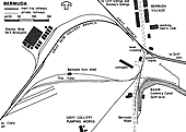 Map of Bermuda Colliery showing Griff Branch and Griff New Colliery Branch to Clara Pit and the locomotive shed