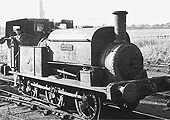 View of 0-6-0ST Hunslet No 222 'Britannia' at Griff Sidings, on the ex LNWR branch on 19th September 1955