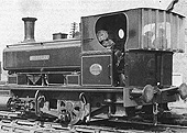 Rear view of 0-4-0ST Barclay No 1167 'Success' showing the cab extension and the Perspex back plate