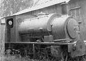 Thought to be the last steam locomotive on site, 0-6-0ST �Cunarder� stands derelict at the closed Harbury Cement Works