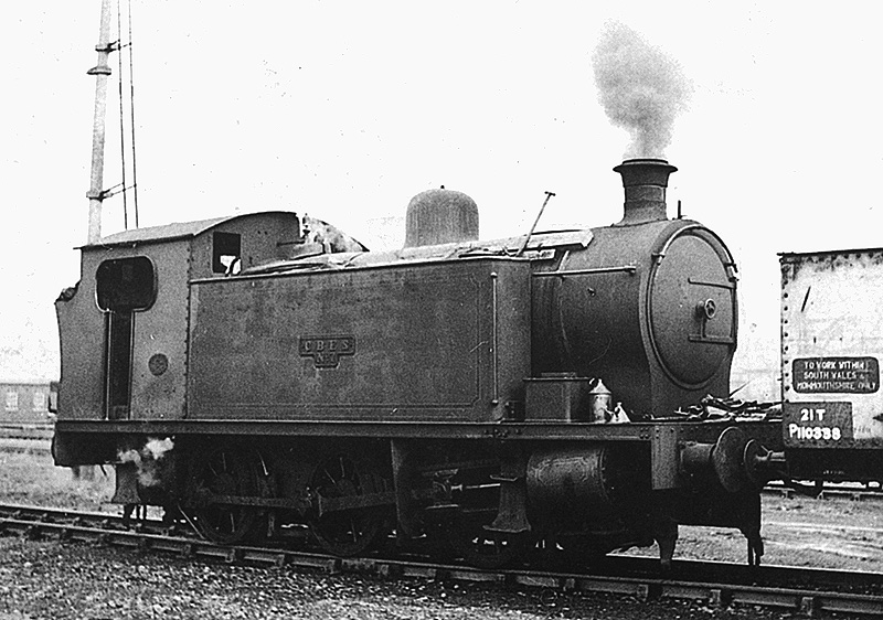 Robert Stephenson & Hawthorns 0-6-0T 'CBES No 7' is seen shunting mineral wagons at Hams Hall Power Station